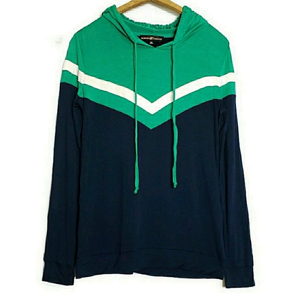 Tops - Hoodie Pull over Top Color Block Medium NW…